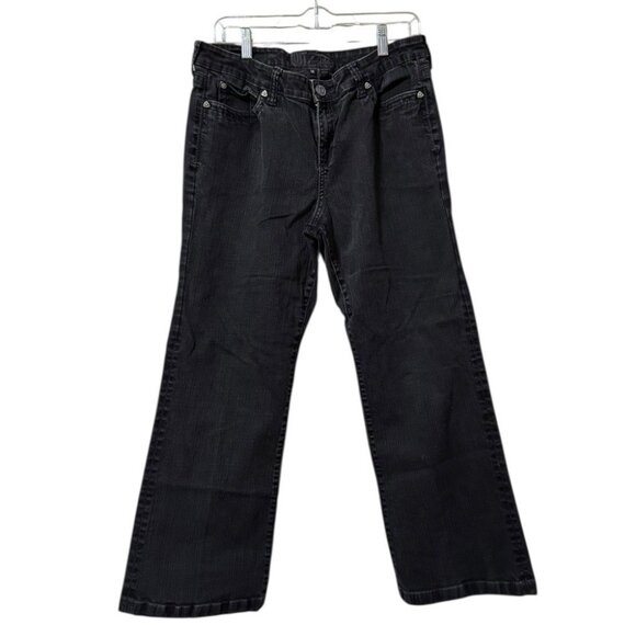 Kut From‎ The Kloth Jeans Women 14  Black Denim Wider Leg Hippie Boho Preppy - Picture 1 of 12